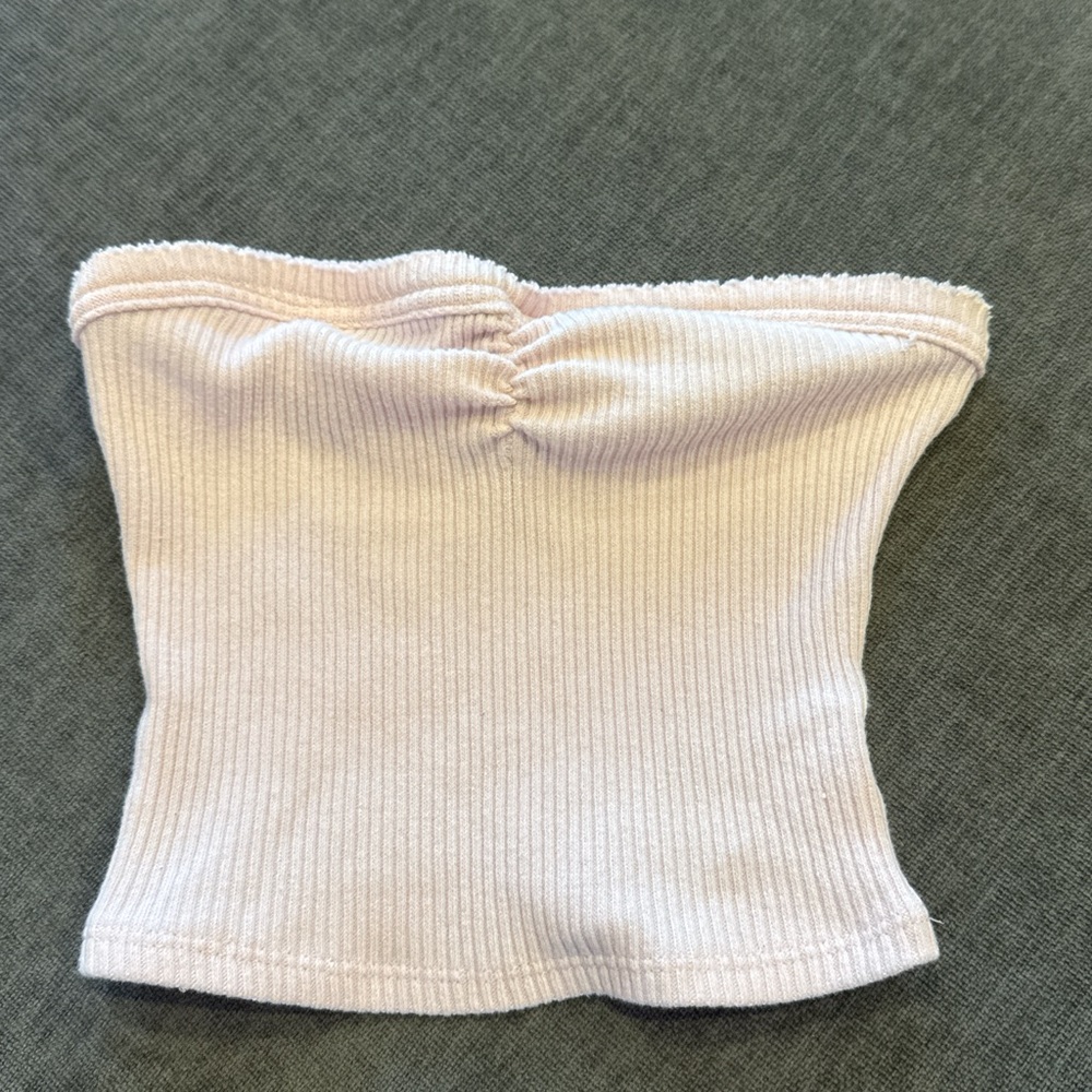 Urban Outfitters Light Pink Ribbed Tube Top